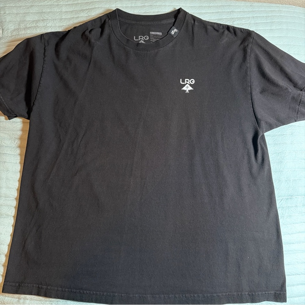 LRG T-Shirt Men 2XL Black Solid Logo -125